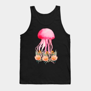 Jellyfish Watercolor Funny & humor Jellyfishs Cute & Cool Art Design Lovers Tank Top